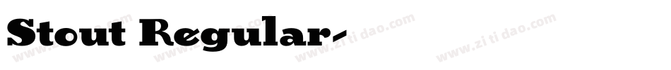 Stout Regular字体转换